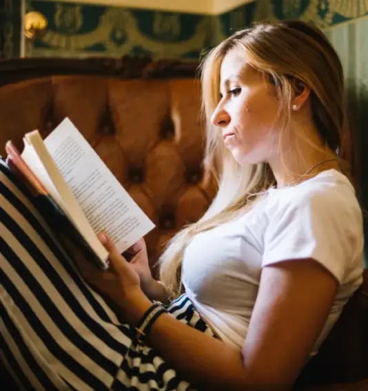 Girl reading book